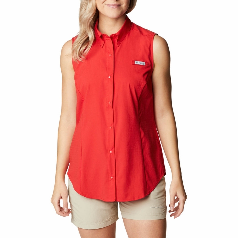 Columbia Women's Red Sleeveless Top